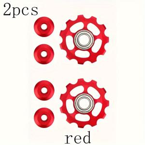 TEMU 산악 자전거 후면 다리얼러용 알루미늄 합금 풀리 2개 세트, 11톱니, 튼튼한 자전거 기어 시프터, 야외 사이클링에 적합