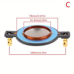TEMU 34.4 44.4 51.3 72.2 74.5 코어 트위터 보이스 코일 멤브레인 티타늄 합금 필름 고음 스피커 수리 액세서리 DIY 부품