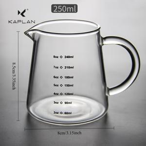 TEMU KAPLAN 주방 컵 1개, 손잡이 포함 대용량, 눈금 표시 측정컵, 우유용 내열 유리, 베이킹 및 전자레인지 사용에 적합, 마킹 유리 측정컵, 파티, 생일, 할로윈, 크리스마스, 추수감사절에 적합