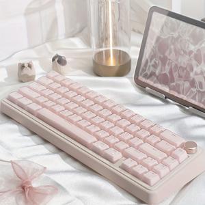 TEMU 전투성 푸딩 키캡 풀세트, 기계식 키보드에 적합, 108/96/87/84/68/64/61키 호환, 컴퓨터 키보드 추가 (키캡만 해당)