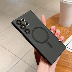 TEMU 삼성 갤럭시 S26 S25 S24 S23 S22 S21 S20 울트라 시리즈 A56 A55 A54용 럭셔리 매트 폰 케이스, 렌즈 필름 보호 케이스, 충격 방지 TPU, 무선 충전 기능