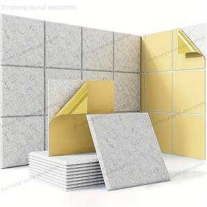 TEMU 12개 자체 접착식 흡음 패널, 폴리에스터 방음 패드, 고밀도 방음 벽 패널, 가정 및 사무실용 흡음 보드