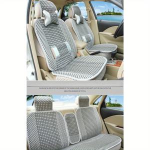TEMU Car Yi Shang A05 5인승 사계절용. 모든 모델에 적합한 여름 쿨감 카시트 커버, 통기성 및 내마모성, 사계절용 범용 시트 쿠션