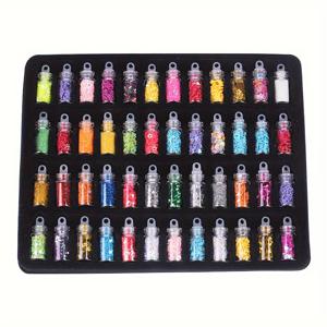 TEMU 할로윈용 글리터 장식 병 48개, 크리스마스용 손으로 그린 장식 병