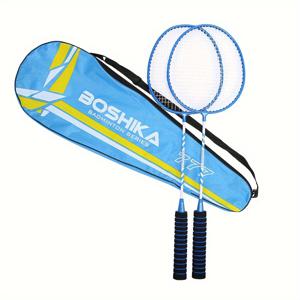 TEMU 야외 연습, 훈련 및 레크리에이션용 경량 배드민턴 라켓 세트 1쌍