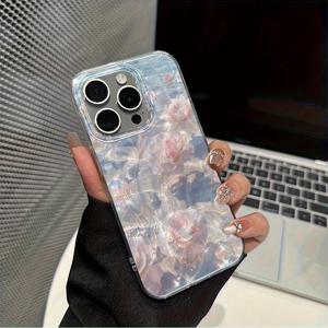 TEMU 크리에이티브 깃털 패턴 폰 케이스, 풀바디 충격 방지 보호 커버, 아이폰 11 12 13 프로 맥스 프로 플러스 미니 시리즈 호환 - 트렌디한 신상 디자인 스타일리시 액세서리