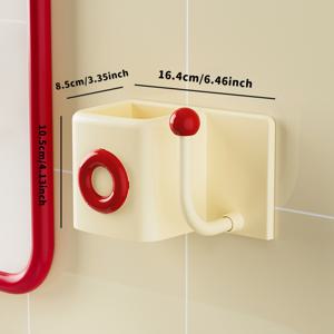 TEMU 욕실용 스크런치 헤어밴드 헤드스트링 후크 1개/2개, 천공 필요 없음, 빗 보관대 벽걸이형 수납대 주얼리 접착식 후크, 공간 절약 솔루션, 모던 욕실 액세서리, 수납함, 접착식 랙, 걸이형 정리함