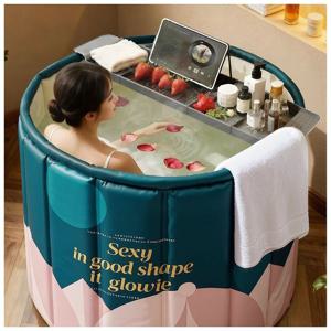 TEMU 간이욕조 1인욕조 반신욕조 원터치욕조 접이식욕조 목욕탕-성인 접이식 욕조 간이 이동식 반신욕조 원터치욕조 목욕탕