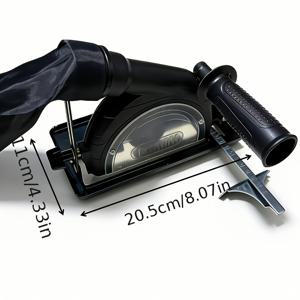 TEMU 가이드 스케일이 있는 강력 앵글 그라인더 스탠드 | 블랙, 튜브, 보조 핸들 및 렌치 포함, 금속 재질, 전기 불필요