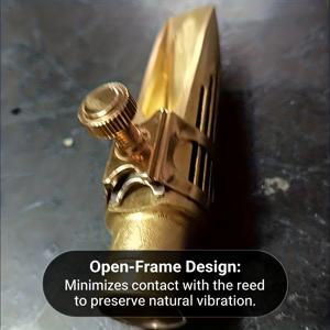 TEMU 알토 색소폰용 황동 리가처 (메탈 마우스피스 포함) | 조절 가능한 스크류, 안전한 리드 클램프, 향상된 음색 발산력 특징
