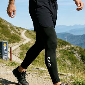 TEMU 남성용 2-in-1 트레이닝 반바지 및 컴프레션 팬츠 | 높은 탄성 피트니스 롱 팬츠, 헬스장 운동에 적합, 비대칭 밑단의 다기능 반바지, 세탁기 사용 가능