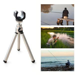 TEMU 휴대용 낚시 삼각대 - 조절 가능한 알루미늄 합금 낚시 브라켓, 야간 낚시 손전등 홀더와 인체공학적 그립, 가볍고 견고한 디자인, 호숫가, 강변, 해변 낚시에 적합 - 야외 낚시 애호가와 사진작가를 위한 이상적인 낚시 장비, 내구성 있는 구조