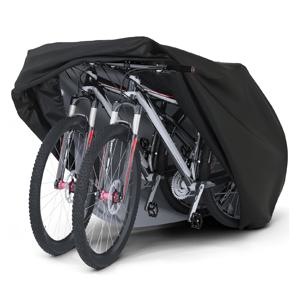 TEMU 모든 계절에 적합한 자전거 커버 (2개 또는 3개 자전거용), 잠금 구멍 특징, 산악 자전거, 로드 자전거 및 전기 자전거용으로 설계, 100X90X80Cm, 블랙 색상