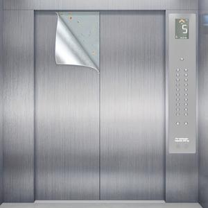 TEMU 스테인리스 스틸 스티커 매우 두꺼운 엘리베이터 문 방수 은색 메탈 필름 장식 냉장고 캐비닛 리모델링 색상 변경 브러시 처리