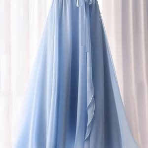 TEMU 여성용 우아한 쉬폰 타이 솔리드 컬러 스커트