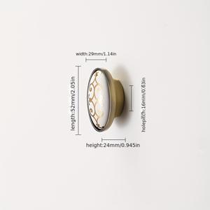 TEMU 유럽풍 농촌 캐비닛 도어 핸들, 간편한 세라믹 서랍 및 옷장 손잡이, 고급 빈티지 캐비닛 및 신발장 손잡이