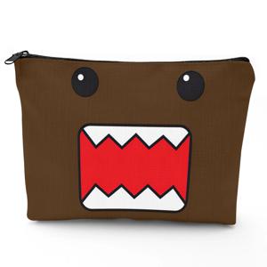 TEMU 도모쿤 애니메이션 화장품 파우치 - 귀여운 치비 만화 파우치 (도모쿤 얼굴 & 상징적인 만두 포즈), 휴대용 컴팩트 터치업 가방, 애니메이션 팬을 위한 선물, 핸드백 또는 토트백 액세서리