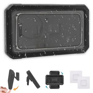 TEMU 필비다 리트랙터블 회전 방수 게으른 모바일 폰, 샤워 및 벽걸이 폰 샤워 케이스