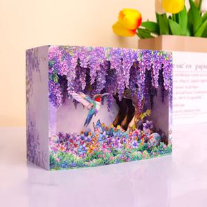TEMU 1개 3D 등나무와 벌새 카드 + 메모지 및 봉투 포함 - 생일, 어버이날, 기념일, 결혼식, 생각이 있는 카드, 홈 데코, 파티 용품, 모두에게 완벽한 선물