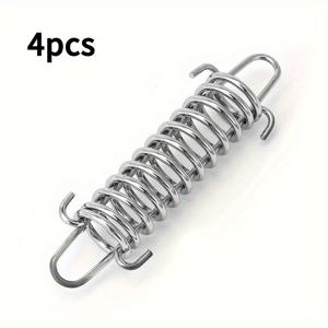 TEMU 튼튼한 스테인리스 스틸 텐트 클립 4개 세트 - 부식 방지, 안정적인 접지 고정, 캠핑, 야외 활동, 바람 방지, 애완 동물 목줄, 어닝 조임에 적합