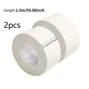 TEMU 초강력 방수 자가 점착 실링 테이프 2롤 - 강력, 도구 불필요, 욕실, 주방, 화장실, 싱크대, 샤워실, 욕조, 가전제품에 적합 - 누수 방지, 방진 - 집 및 리모델링에 이상적