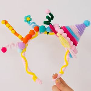 TEMU 핸드메이드 꼬아서 사용하는 공예용 스틱 숫자 케이크 토퍼 생일 모자 장면 장식 파티 헤어밴드 인플루언서 사진 촬영 소품 헤어 액세서리