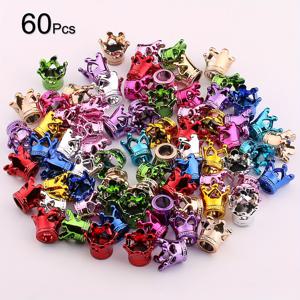 TEMU 20/60개 작은 왕관 아크릴 비즈 모자 왕관 장식 비즈 수제 비즈 체인 비즈 펜 장식 재료, 대량 학교 용품 키트, 신학기 용품, 크리스마스, 할로윈, 추수감사절, 새해 펜 장식에 적합