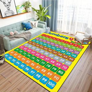 TEMU 800그램/제곱미터 벨벳 홈 오피스 야외 아랍 숫자 1부터 100까지 러그, 현관 매트, 거실 장식, 침실, 주방, 욕실 매트, 야외 나무 바닥 내구성 보호 매트 러그