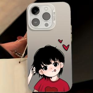 TEMU 커플용 만화 애니메이션 의상 핸드폰 케이스, 남녀공용, 남자친구 선물, 아이폰 16/15/14/13/12/11 플러스 프로 맥스 및 기타 모델용