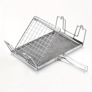 TEMU 치즈 토스트, 소시지 등을 위한 광택 그릴 랙 | 손잡이가 있는 컴팩트한 디자인으로 사용하기 편리함 | 불꽃놀이, 피크닉 및 야외 요리에 적합