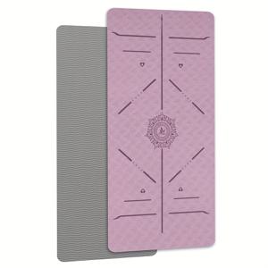 TEMU 요가, 피트니스, 스포츠, 가정용 운동, 댄스 및 야외 활동에 적합한 가이드 라인으로 위치를 잡는 데 사용되는 이중 색상 TPE 요가 매트. 68cm X 183cm X 6mm.