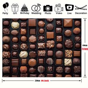 TEMU 싱글 파티 배너, 초콜릿 테마 생일 파티 장식 배너, 홈 벽 장식에 적합하며 실내 및 실외 파티 모두에 사용 가능