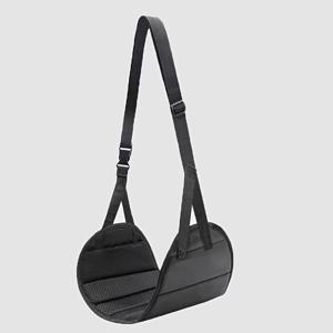 TEMU 1개 블랙 비행기 발받침대 휴대용 조절 가능한 스트랩, 여행용 경량 데스크 해먹 다리받침대 - 비행기, 사무실, 야외, 차량용