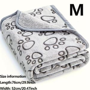 TEMU 1/3개 (핑크/블루/회색 꽃 강아지 발) 애완동물 플리스 담요 - 세탁기 사용 가능 - 실내 고양이 - 새끼 고양이 & 강아지 필수품 - 애완용품 - 소형 소파 커버 - 강아지 유모차 추가 - 대형/중형견에 적합 - 소파/케이지/침대 사용 - 래비