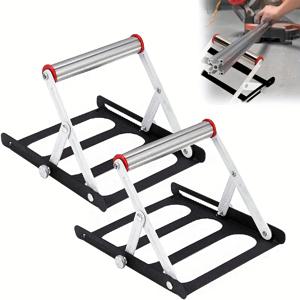 TEMU 2개 세트 헤비듀티 조절 가능 & 접이식 금속 절단 지지대 스탠드 - 높이 조절 가능한 테이블 쏘 스탠드, DIY 작업대 클램프 시스템, 목공, 목수 작업용, 개선용