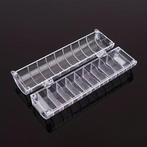 TEMU 범용 마그네틱 보빈 케이스 세트, 1/10 재봉틀 보빈 케이스, 9개의 가정용 내구성 금속 보빈 포함, 쉬운 실 보관을 위한 투명한 컴팩트 디자인, 잠금 스티치 재봉틀, 이중 바늘 재봉틀 및 구형 재봉틀과 호환