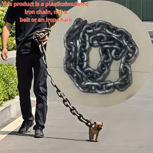 TEMU 59인치 긴 재미있는 강아지 리드 - 할로윈 장난 체인, 가벼운 플라스틱 애완 동물 리드, 코스튬 파티, 사진 소품, 야외 산책에 적합, 내구성이 좋고 휴대하기 쉬움, 강아지 리드 추가품, 코스튬 파티 용품, 장난 디자인