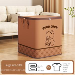 TEMU 지퍼와 강화된 손잡이가 있는 의류 보관 가방, 담요 및 침구류에 적합, 공간 절약, 옷장, 침실, 집, 기숙사, 침실 필수품 정리용, 침대 밑 수납