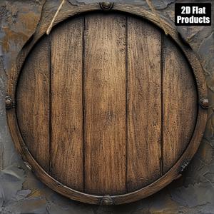 TEMU 2D 평면, 1개, 원형 나무 판 장식용 간판, 나무 테마, 바, 주방, 카페, 가정, 거실, 사무실 장식용, 홈 데코, 휴일 선물, 2D 평면