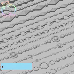 TEMU 초슬림 비즈 체인 실리콘 몰드, 초경량 클레이 폴리머 클레이 에폭시 UV 네일 아트 액세서리 몰드, 초경량 클레이 몰드