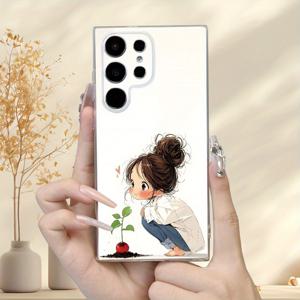 TEMU 휴대폰 케이스 - 창의적인 귀여운 소녀 패턴 맞춤형 트렌디 인기 남녀 투명 휴대폰 케이스, 삼성 및 갤럭시 S23/S23PLUS/S23ULTRA/S23FE/S22ULTRA/S22PLUS/S22/S21ULTRA/S21FE/S21/S20ULTRA/S20PLUS/S20/A55 호환, 편안한 그립감