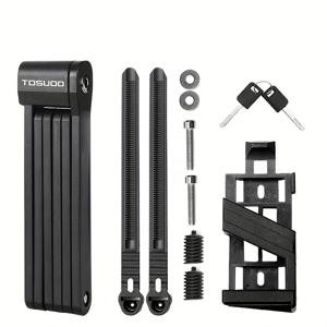 TEMU TOSUOD 자전거 도난 방지 자물쇠; 접이식 자물쇠; 산악용 자전거 체인 자물쇠; 로드 바이크 체인 자물쇠