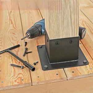 TEMU 1개 지붕대 지지대, 접지 앵커 포스트, 고강도 기둥 앵커, 나무 기둥 브래킷, 데크 난간 지지대