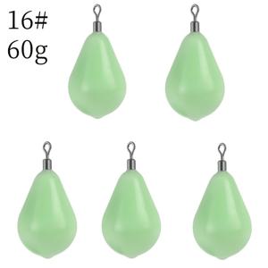 TEMU 야광 플라스틱 코팅 납납시 5개입 세트, 30g~150g, 심해 보트 낚시 및 민물/바다 낚시용, 스위블 및 무게추 포함