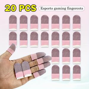 TEMU 20/40/60/80개 게임 핑거 코트, 모바일 게임용 핑거 코트, 통기성 게임 핸들, 터치 스크린 게임 엄지 장갑