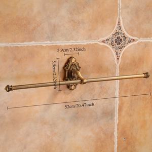 TEMU 1개 욕실 펀칭 설치 벽걸이 유럽 클래식 컬러 52cm 길이 더블 타월 바 수납 선반, 금속 알루미늄 심플 세련된 크리에이티브 베이스 레트로 컬러 거실 선반 폴