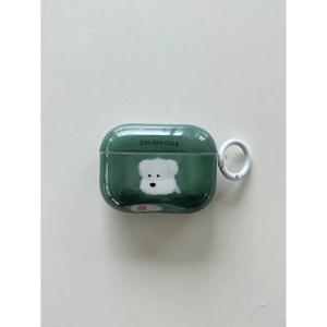 TEMU 레트로 오일 페인팅 그린 강아지 이어폰 슬리브 AirPodsPro2 케이스/에어팟프로 케이스/에어팟4 케이스/에어팟3 케이스/에어팟2 케이스용