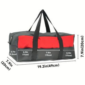 TEMU 19인치 공구 가방 1개, 옥스포드 천으로 제작되었으며, 다용도 공구 보관을 위해 설계된 6개의 포켓이 있습니다. 이 튼튼한 토트백은 전기 기술자, 목수 및 정비공에게 이상적이며, 아빠를 위한 훌륭한 선물이 될 것입니다.