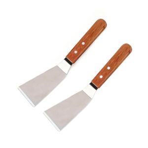 TEMU 스테인리스 스틸 소형 스패츌러 (나무 손잡이), 소형 프라이팬 스패츌러, 바베큐 스패츌러, 팬케이크, 스테이크, 피자, 케이크용, 요리 및 베이킹 도구