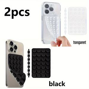 TEMU 2개 양면 흡착 컵 휴대폰 거치대, 실리콘 양면 흡착 컵 패드, 차량용 휴대폰, 핸즈프리 셀카 및 비디오 스탠드에 적합, 아이폰 및 호환, 차량용 전자 제품, 휴대폰 액세서리, 차량용 휴대폰 거치대